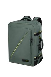 American Tourister Take2Cabin - Expandable travel backpack with laptop compartment,55cm,48.5L, Green (Dark Forest)