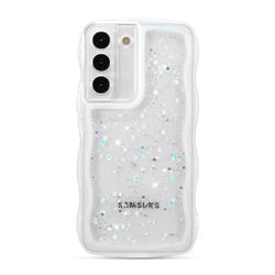 ZTOFERA Custodia protettiva per Samsung Galaxy S21 FE 5G da 6,4 pollici, graziosa custodia protettiva per telefono con glitter a stella, in morbido TPU trasparente, lucida, antiurto, per donne e