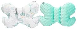 Medi Partners Baby hoofdkussen vlinder 100% katoen pluche Minky kinderen nek neksteun voor auto kinderwagen auto reizen slaap nek kussen sluimerrol