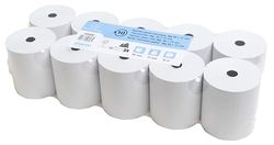 Exacompta - Réf. 40808E - Lot de 10 bobines pour tickets de caisse - largeur 80 mm x diamètre 72 mm - mandrin 12 mm - 1 pli thermique 48g/m² - Métrage (+ ou - 2m) : 76 m - Blanc