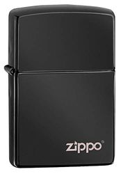 Zippo PVD Black con Logo Lighter, Metal, One Size