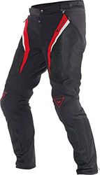 Dainese 1755081_678_56 Drake Super Air Tex Pants calças de motociclo, preto/vermelho/branco, 56