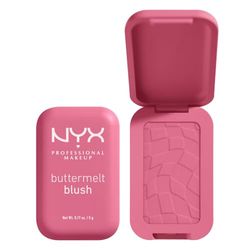 NYX PROFESSIONAL MAKEUP Rubor en polvo Buttermelt, resistente a la decoloración y a la transferencia, hasta 12 horas de uso de maquillaje, fórmula vegana - For The Butta