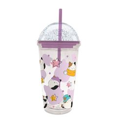 HOX Squishmallows Sipper Tumbler with 3D Dome Top | Eco Freindly BPA-Free Plastic & Spill-Resistant School Water Sipper with Removable Straw Gift for Squishmallows Fan & Collector | Officially Merch