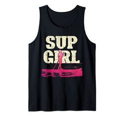 Paddleboarder Women SUP Girl Stand Up Paddleboarding Tank Top