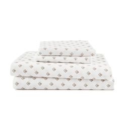 Martex 225 trådtäthet vardaglig Foulard borstad bomullsblandning lakanset dubbel storlek, vit
