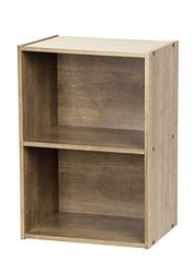 Iris Ohyama, Houten kast met planken / boekenkast / zijkast / basis opbergplanken, Modulair, Design, kantoor, woonkamer, slaapkamer - Basic Storage Shelf - CX-2 - AsBruin