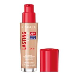 Rimmel - Fond de teint - Lasting Finish 25h - Couvrance totale - Longue tenue - Hydratation - 150 Rose Vanilla