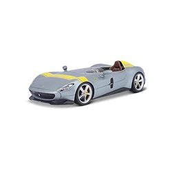 Bburago B18-26027 FERRARI MONZA SP1 Race and Play-1:24 Scale Collectible Car, Silver