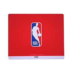 Nilox, Muismat NBA Red, muismat met antistatisch en antislip oppervlak, geschikt voor optische en lasermuizen, afmetingen 21 x 25,5 x 0,5 cm en gewicht 50 g.