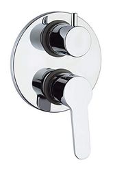 Paini - GIADA 691 Rubinetto Miscelatore Monocomando per Doccia da Incasso con deviatore rotativo 2 uscite, Bagno, Cromato, Design moderno, interamente prodotto e lavorato in Italia