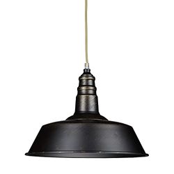 Relaxdays hanglamp industrieel, verstelbaar, vintage look, voor eettafel, woonkamer, hal, E27, hangende lamp, zwart