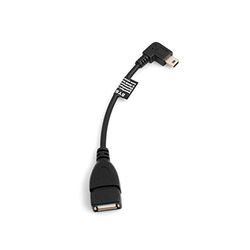 SYSTEM-S Mini USB 90 ° graus de ângulo esquerdo cotovelo macho para USB tipo A (feminino) fêmea cabo cabo de dados cabo de carregamento 13 cm