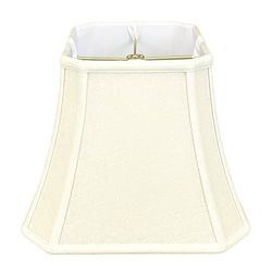 Royal Designs - Lámpara de campana de esquina de corte cuadrado, diseño de cáscara de huevo de lino, 9 x 16 x 13 pulgadas