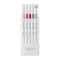 uni Emott Fineliner, 5-delat pennset: Blomset 7, UUEMOTT57