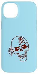Chapeau de Pirate Squelette Halloween Foulard drôle Bande dessinée Coque pour iPhone 14 Plus