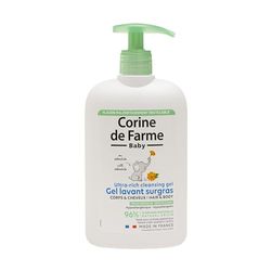 Corine de Farme - Nadtłuszczowy żel dla niemowląt z nagietkiem - Ciało i włosy - Hipoalergiczny, skóra wrażliwa - 100% francuska produkcja - 500ml