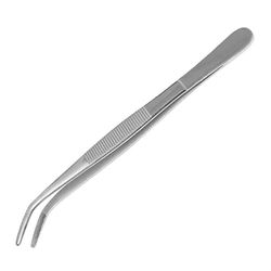 Japanese Knife Company Japanese Tweezers Matt Cranked - 150mm, Silver