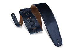 Levy's Leathers M4gf-blk 3-1/2" kledingstuk lederen basgitaar riem met schuimvulling en suède achterkant - zwart