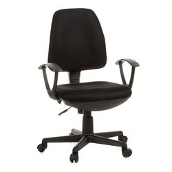 hjh OFFICE 666000 Chaise Bureau, Chaise pivotante City 10 Noir, Assise galbée et Dossier Ergonomique, Confortable grâce à Son capitonnage épais, réglable en Hauteur