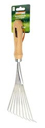 (6) Rastrillo de mano, mango madera