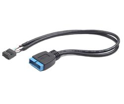 Cable Conector - Conector Interno 9 Pines USB 2.0 a 19 Pines USB 3.0, Ideal para transferencias rápidas y Conexiones seguras.