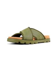 CAMPER Heren Brutus sandaal K100958 Slide, groen 002, 44 EU, Groen 002, 44 EU