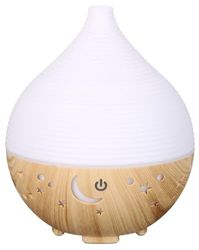 SIXTOL Honey Night Aroma Diffuser 160 ml | Ultrasone luchtbevochtiger | Voor luchtbevochtiging en geur van thuis, slaapkamer, kantoor | Aromatherapie | Voor etherische oliën