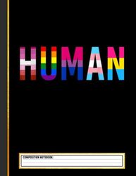 HUMAN LGBT Flag Composition Notebook