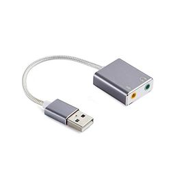 NÖRDIC SND-001 USB Adaptateur Audio pour Windows et Mac, Aluminium, Gris, 10cm