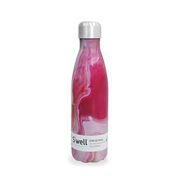 S'well Borraccia originale in agata di rosa, 500 ml, per bevande isolate sotto vuoto mantiene le bevande fredde e calde, in acciaio inox senza BPA, per l'idratazione in viaggio