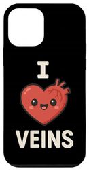 Funny Phlebotomist Kawaii Heart Vein Anatomy Medical Joke Case for iPhone 12 mini