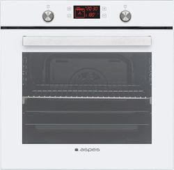Aspes Horno Multifunción con Ventilador Cristal blanco AHM10800DCCB. Capacidad 78 Litros, 3100W, 10 Programas, Interior Esmaltado, Fácil Limpieza, Eficiencia Energética Clase A