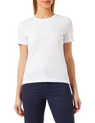 ONLJULIA S/S EMBELLISMENT Heart TOP JRS, Helder wit/detail: strasssteentjes, M