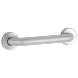 Bobrick 6806.99x42 304 Stainless Steel Straight Grab Bar with Concealed Mounting Snap Flange, Peened Gripping Surface Satin Finish, 1-1/2" Diameter x 42" Length