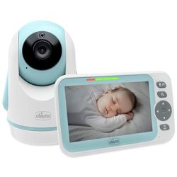 Chicco Baby Monitor Video Evolution, Telecamera Rotante Motorizzata per Neonati e Bambini con Schermo a Colori 5", Portata 220 m, Visione Notturna, Termometro, Suoni Bianchi, Microfono e Altoparlante