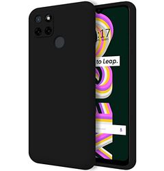 Ultra mjukt flytande silikonfodral för Realme C21Y/C25Y Färg Svart