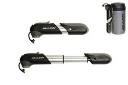 Massi CM-31 Inflador para bicicleta, unissexo para adulto, preto/prata, 140 mm
