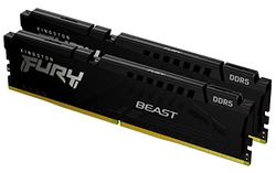 Kingston FURY Beast Noir DDR5 128Go (2x64Go) 5600MT/s CL40 DIMM Mémoire pour PC de Gamer Kit de 2 AMD EXPO et Intel XMP - KF556C40BBK2-128