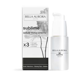 BELLA AURORA - Sublime Triple Serum 30 ml, anti-rynk och fläckserum, ger hudens fasthet och elasticitet, lyser upp ansiktet, med hyaluronsyra, röd och betain ginseng