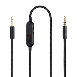 G Pro X-sladd, avtagbar spelheadset-kabelersättning för Logitech G Pro / G433 / G233, 3,5 mm (1/8 tum) nylonflätad tråd med inbyggd ljudbrytare och volymkontroll, 1,8 m lång