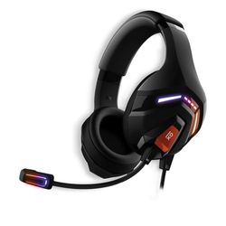 Primux Gaming hoofdtelefoon iox GX710 voor gamers, stereo en hifi, virtueel 7.1 surround sound, geïntegreerde microfoon, controlebox, RGB-verlichting, ergonomisch en verstelbaar design
