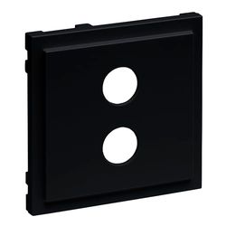 LEGRAND, Seano 765378 Cover for Loudspeaker Junction Box 1-Gang 4 mm Sockets Painted Black