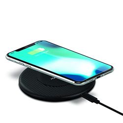 Mooov 732025 - Caricatore Wireless rapido a induzione, Senza Fili, Universale, Qi Wireless Charger, 15 W, Ricarica induttiva, Compatibile iOS, Android, Nero