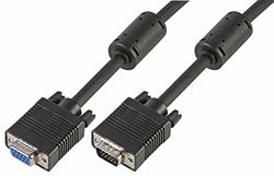 Pro Signal PSG90721 SVGA HD15 Mannelijke naar Vrouwelijke Monitorkabel, Alle Spelden Verbonden, 3m, Zwart