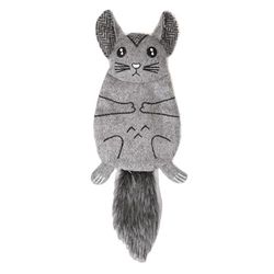 JACK AND VANILLA, Jouet interactif pour Chien, Design réaliste de Chinchilla, Durable et Facile à Nettoyer, idéal pour Le Jeu et l'exercice, 33 cm, Couleur Multicolore