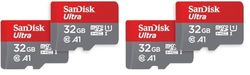 SanDisk Ultra 32 GB microSDHC Memory Card + SD Adapter with A1 App Performance Up to 120 MB/s, Class 10, U1 (Twin Pack) (Pack of 2)