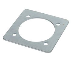 Kerbl 37608 Contro Piastra, 127 X 127 mm, Zincato