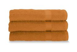 Gabel Lot de 3 Serviettes pour Visage, éponge en Pur Coton, hydrophile, 60 x 100 cm, brûlé,