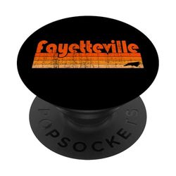 Fayetteville, Carolina del Norte, estilo retro de los años 80 PopSockets PopGrip Adhesivo